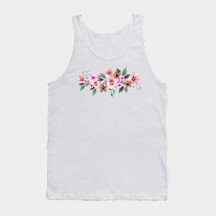 BOHO CHIC PEACH ROSE FLOWERS ARRANGEMENT Tank Top